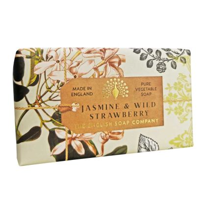 The English Soap Company Anniversary Jasmine and Wild Strawberry Soap 200g 