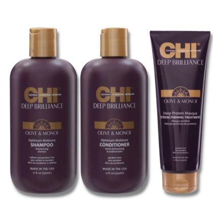 CHI Deep Brilliance Set - Shampoo + Conditioner + Mask