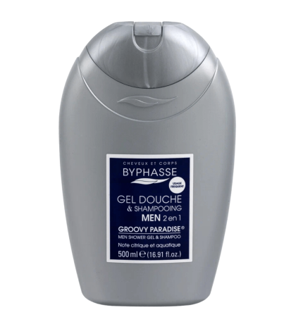 Мъжки душ гел за коса и тяло Byphasse Men shower gel-shampoo 2 in 1 Groovy Paradise 500ml