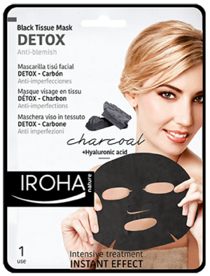 Iroha Charcoal Detox Sheet Mask and Hyaluronic Acid