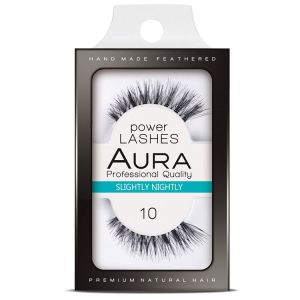 Мигли от естествен косъм Aura Power Lashes False Eyelashes 10 Slightly Nightly 