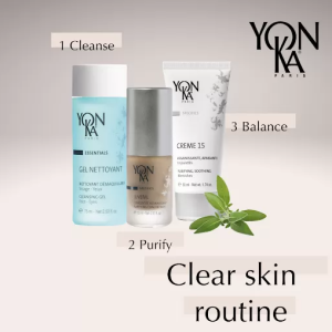 Комплект за почистване на лице на проблемна кожа и акне YON-KA Clear Skin Routine Set 