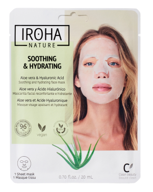 Iroha Soothing & Hydrating Face Sheet Mask with Aloe Vera + Hyaluronic Acid
