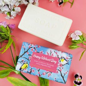 The English Soap Company Happy Mother's Day Lilac & Cherry Blossom Luxury Vegetable Soap 190g
