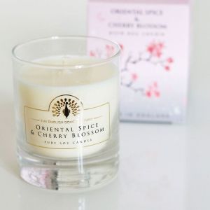 The English Soap Company Oriental Spice & Cherry Blossom Pure Soy Candle 170ml 
