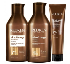 Хидратираща рутина за изключително суха коса Redken All Soft Mega 