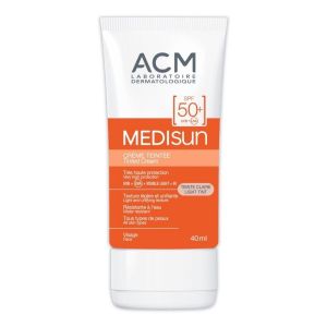 Тониран слънцезащитен крем ACM Medisun Tinted Sunscreen Cream SPF 50 40ml