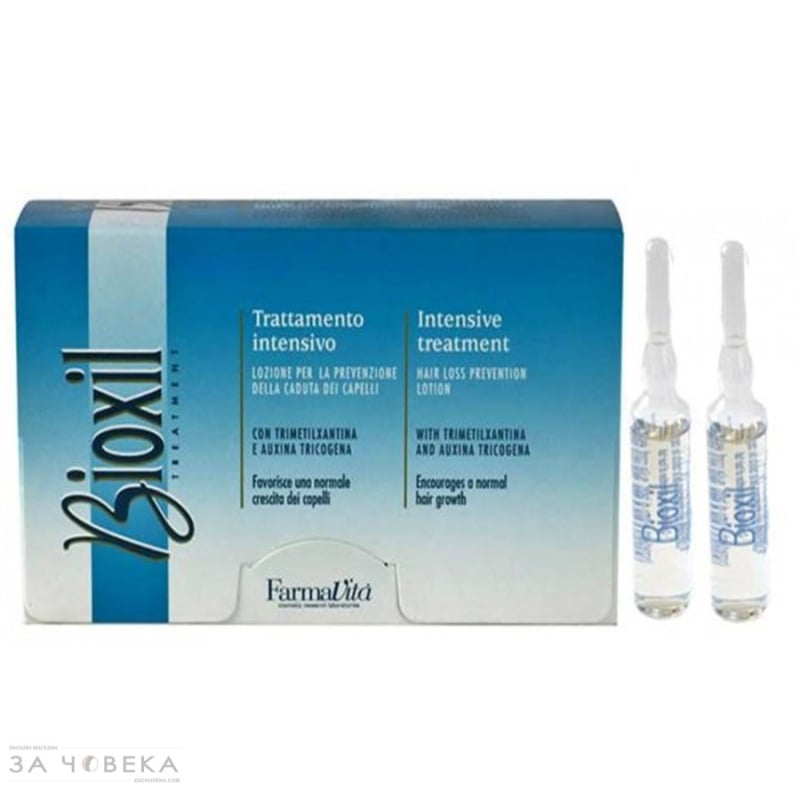 Bioxil – Против косопад с кофеин и Auxina Tricogena