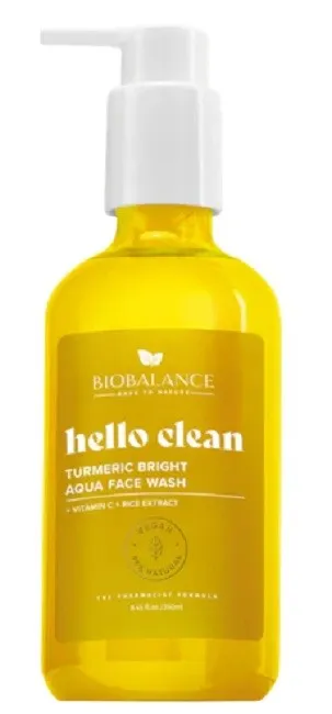Измиващ гел за лице с куркума Biobalance Hello Clean Turmeric Bright 250 мл