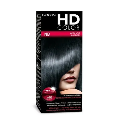 Farcom HD Color Hair Set permanent hair colour kit 1×60 ml + 2×30 ml + 1×20 ml