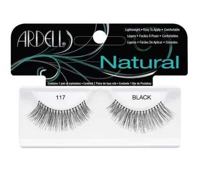 Изкуствени мигли от естествен косъм Ardell Natural 117 Black False Lashes