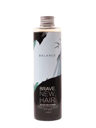 BRAVE.NEW.HAIR Balance Detox Sulfate-Free Shampoo for Oily, Sensitive Scalp 250ml