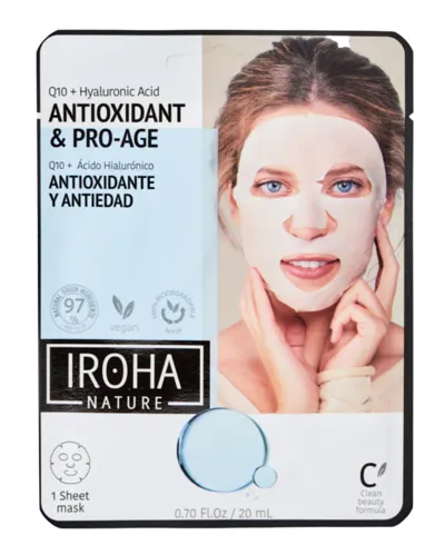 Iroha Anti-Wrinkle Sheet Face Mask Q10 + Hyaluronic Acid