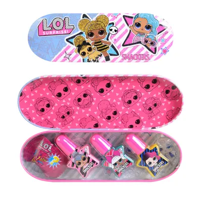Детски комплект с лакове за нокти в метална кутия Markwins LOL Surprise! Smacker 482223