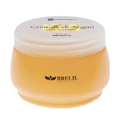 Дълбоко подхранваща маска с арганово масло и алое вера Brelil Cristalli di Argan Hair Mask With Organic Argan Oil and Aloe Vera Milk