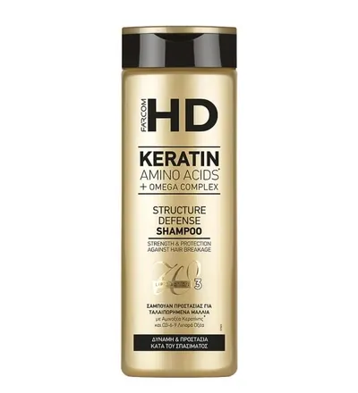 Farcom HD Keratin Amino Acids + Omega Complex Structure Defense Shampoo 400ml
