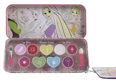 Детски комплект за лице и устни в метална кутия Markwins Disney Princess Set 1580344