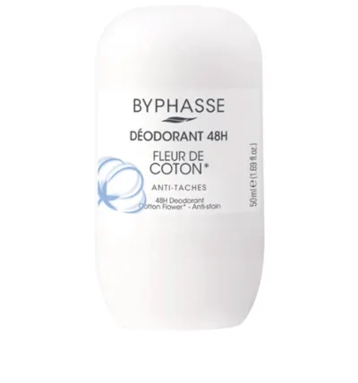 Дамски део рол-он против изпотяване Byphasse Cotton Flower Oil Deo Roll On 50ml