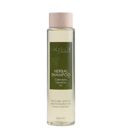 Силно Хидратиращ Безсулфатен Билков шампоан за коса и скалп Calinachi Herbal Shampoo for Dry Damaged Hair300ml