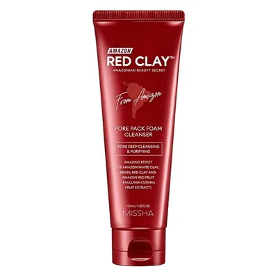 Missha Amazon Red Clay Pore Pack Foam Cleanser 120ml