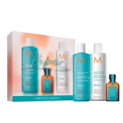 Подаръчен комплект за увредена коса Moroccanoil Repair Kit Spring