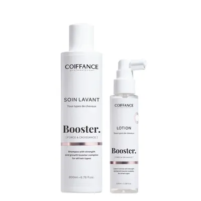 Укрепващ и уплътняващ сет против косопад и за бърз растеж Coiffance Professional Booster Strenght & Growth Shampoo + Lotion Set