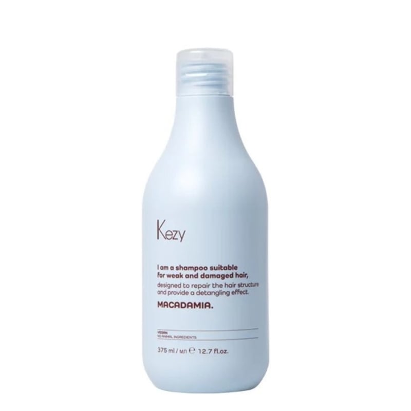 Възстановяващ шампоан за слаба и увредена коса Kezy Macadamia Shampoo for or Damaged, Dull and Fragile Hair 375 ml
