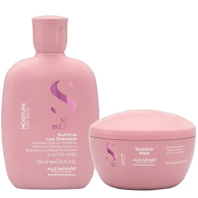 Alfaparf Semi Di Lino Moisture Nutritive Shampoo 250ml + Mask 200ml