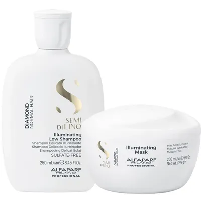 Alfaparf Semi Di Lino Diamond Illuminating Shampoo 250ml + Mask 200ml