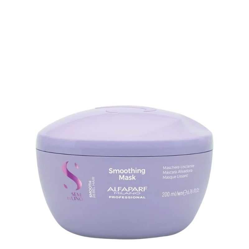 Маска със заглаждащ ефект за цъфтяща и непокорна коса Alfaparf Semi di Lino Smoothing Mask 200ml