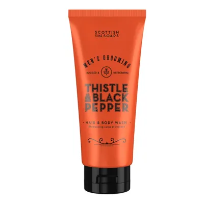 Шампоан за коса и тяло за мъже с Трън и Пипер Scottish Fine Soaps Men's Grooming Thistle & Black Pepper Hair & Body Wash 200ml