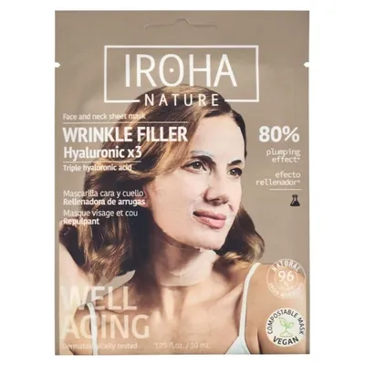 Iroha Wrinkle Filler & Anti-Age Face Mask with Triple Hyaluronic Acid