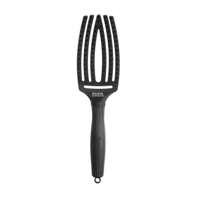 Четка за разресване с глигански косъм и полимерни лакна Olivia Garden Fingerbrush Care Iconic Combo Full Black M