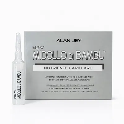 Възстановяващи ампули за суха и изтощена коса с бамбук Alan Jey Midollo di Bambu Lotion 10x10 ml