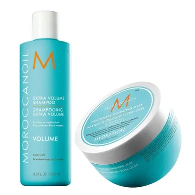 Moroccanoil Extra Volume Shampoo 250 ml + Restorative Hair Mask 250 ml