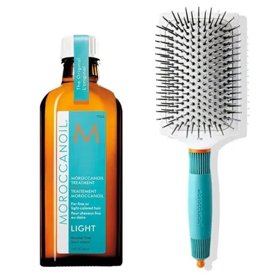 Moroccanoil Treatment Light 100 ml + Ceramic Paddle Brush