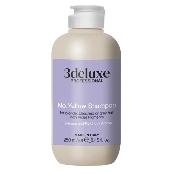 Матиращ шампоан против жълти оттенъци 3deluxe Professional No Yellow Shampoo 250 ml
