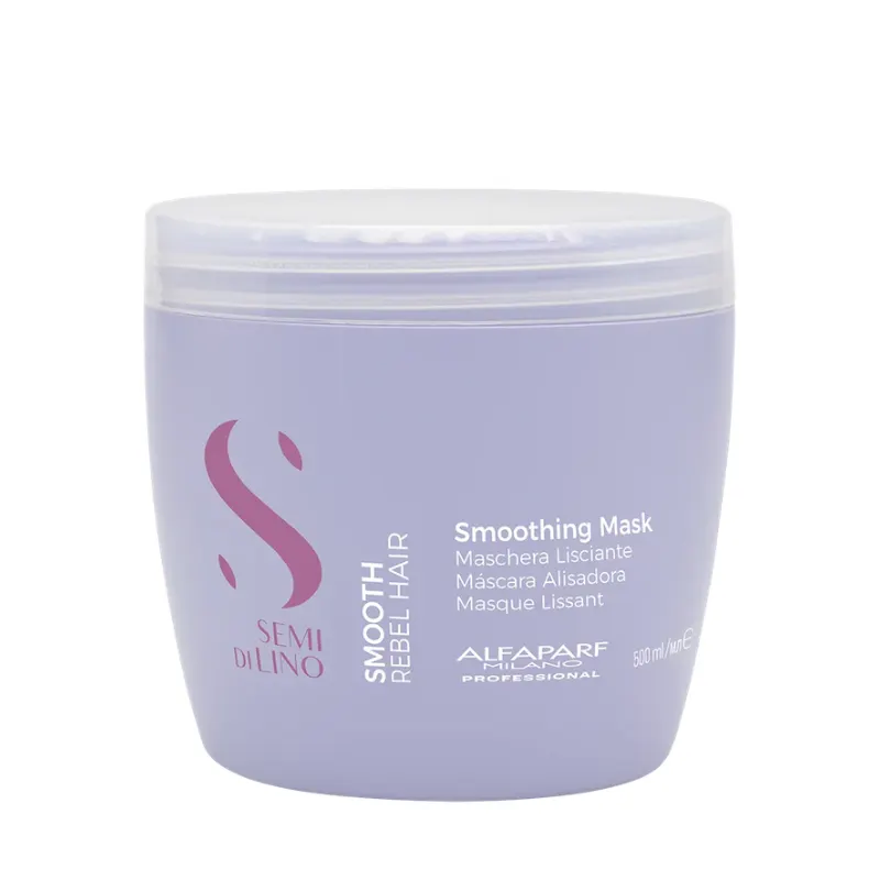 Маска със заглаждащ ефект за цъфтяща и непокорна коса Alfaparf Semi di Lino Smoothing Mask 500ml