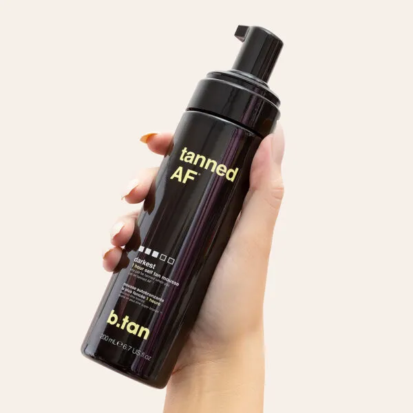 Автобронзант мус за най-тъмен тен B.TAN Tanned AF Self Tan Mousse 200ml — снимка 2
