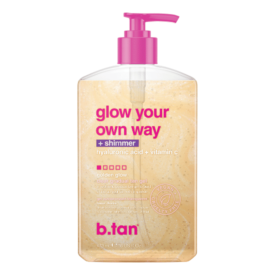 Гел автобронзант за постепенен тен с блясък B.TAN Shimmer Gradual Tan Gel 473ml