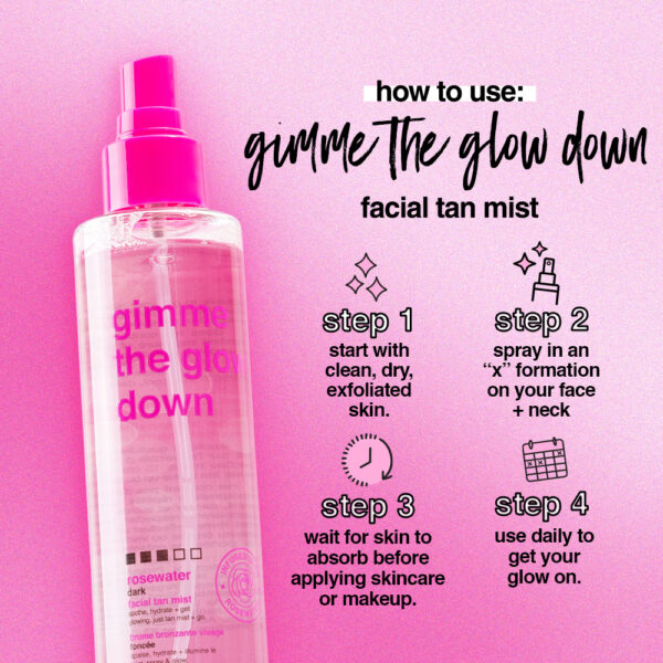 Спрей автобронзант за лице B.TAN Glow Gimme The Glow Down Facial Tan Mist 190ml — снимка 3
