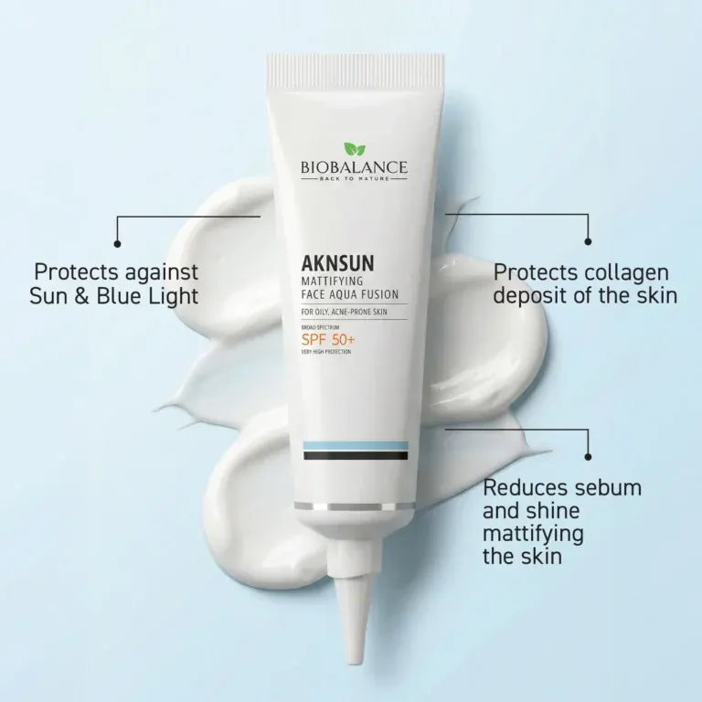 Матиращ слънцезащитен крем за проблемна кожа Biobalance Aknsun SPF 50 40 мл — снимка 2