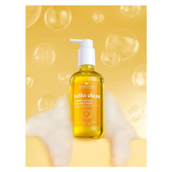 Измиващ гел за лице с куркума Biobalance Hello Clean Turmeric Bright 250 мл — снимка 2