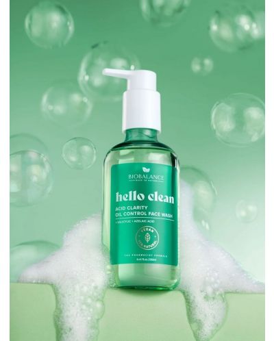 Измиващ гел за лице със салицилова киселина Biobalance Hello Clean Acid Clarity 250 мл — снимка 2