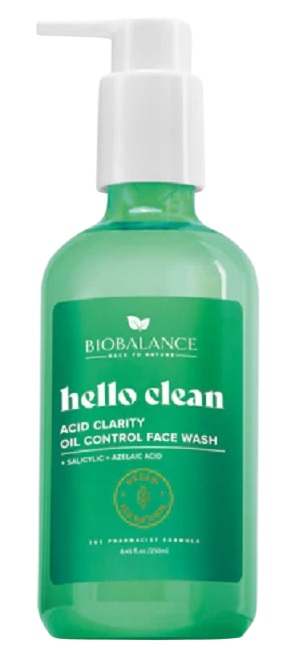 Измиващ гел за лице със салицилова киселина Biobalance Hello Clean Acid Clarity 250 мл