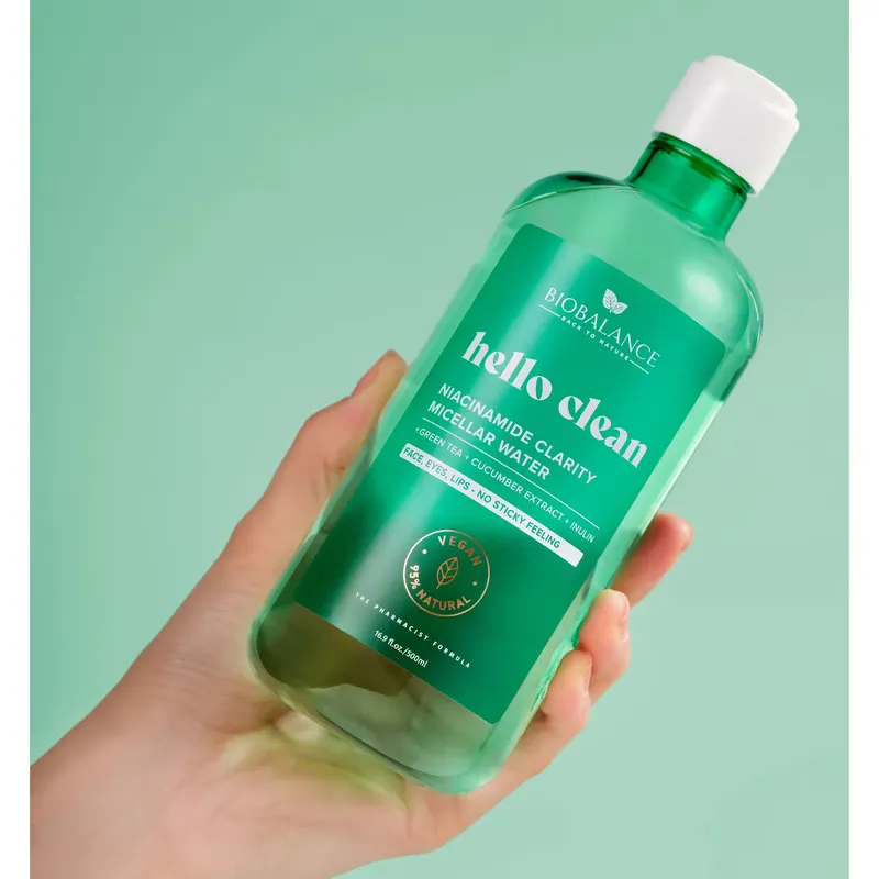 Мицеларна вода с ниацинамид Biobalance Hello Clean Niacinamide 500 мл — снимка 2