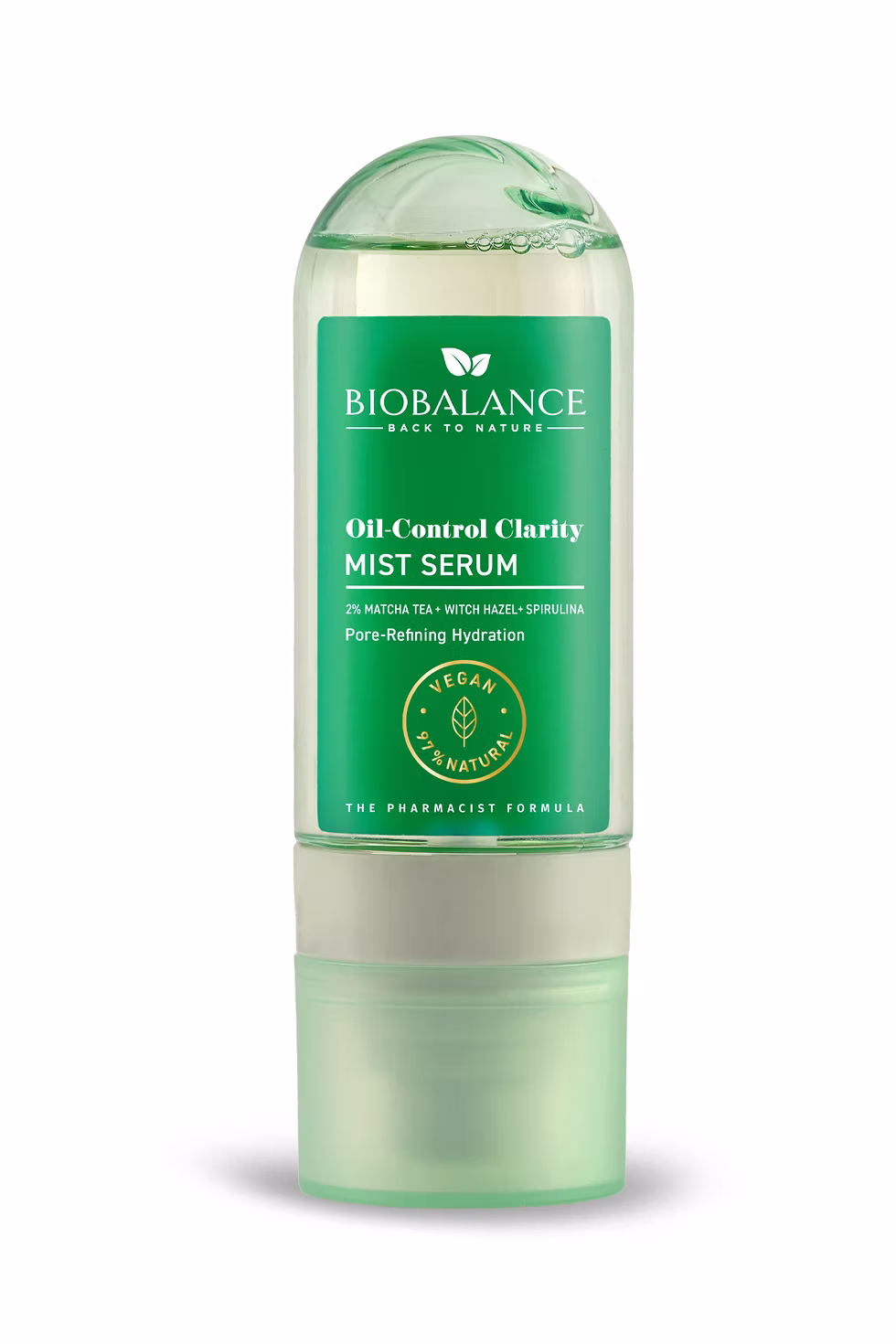 Серум-мист за лице с матча и спирулина Biobalance Oil Control Clarity 80 мл — снимка 2