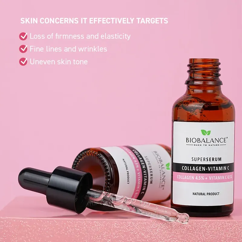 Серум за лице с колаген и витамин C Biobalance Super Serum 30 мл — снимка 2