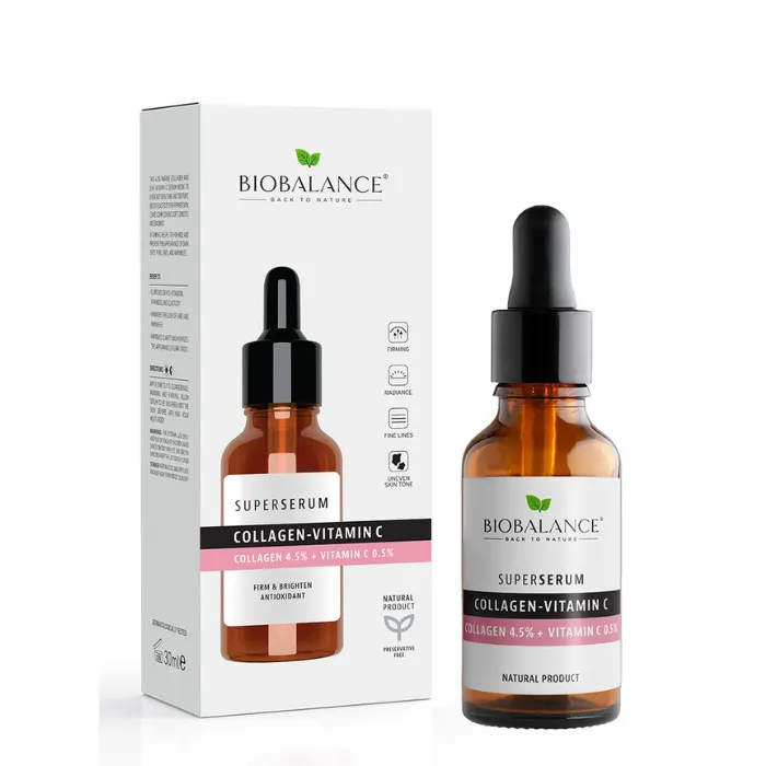 Серум за лице с колаген и витамин C Biobalance Super Serum 30 мл