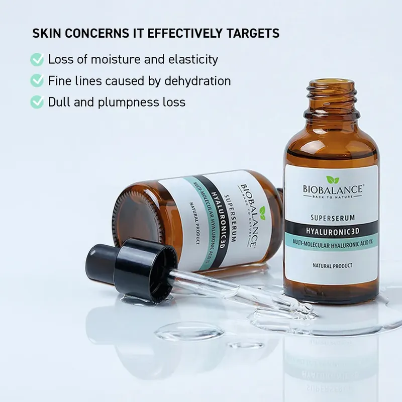 Серум за лице с 3D хиалуронова киселина Biobalance Super Serum 30 мл — снимка 3